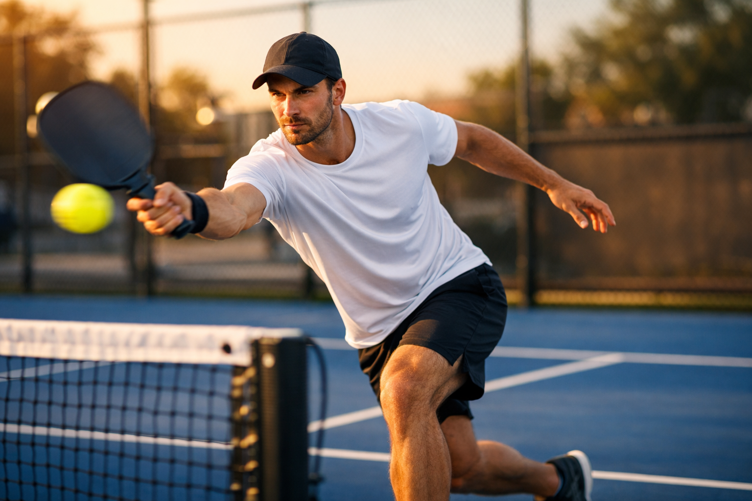 Atleta de Pickleball em ação